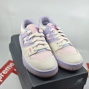 New Balance Women's Pink and Cream Sneakers